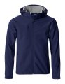 Heren Softshell Jas Hoodie Clique Basic Dark Navy